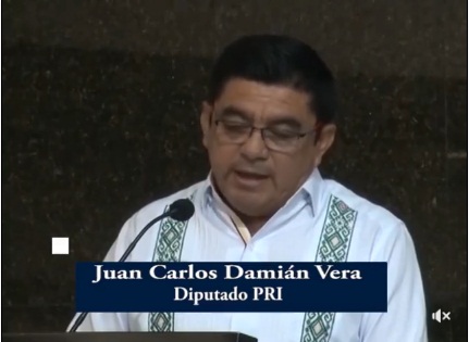 diputado priísta Juan Carlos Damian Vera.