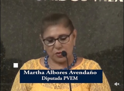 diputada del Partido Verde Ecologista Martha Albores Avendaño