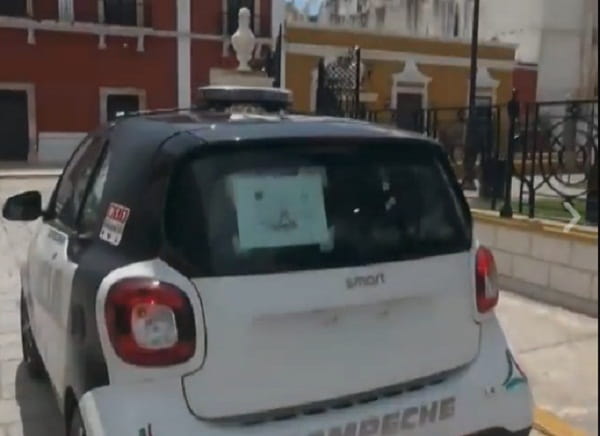 Policía Turística de Campeche circulando con permiso vencido